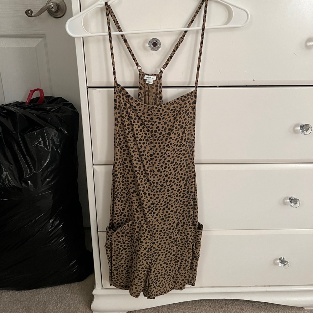 Aerie cheetah print romper